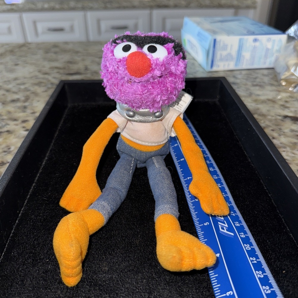 Muppets Mayhem Drummer Animal 9" Plush Bean Bag Stuffed Toy Vintage 2004 (4599)